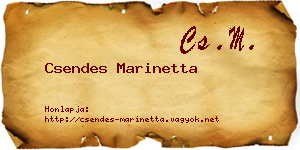 Csendes Marinetta névjegykártya